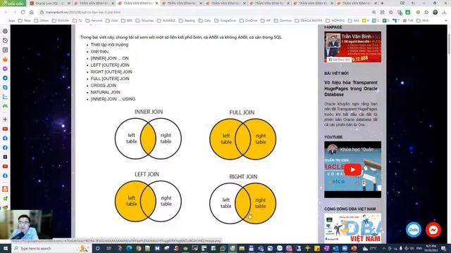 Tự học SQL |Trần Văn Bình Oracle Master смотреть онлайн