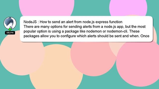 NodeJS : How to send an alert from node.js express function смотреть онлайн