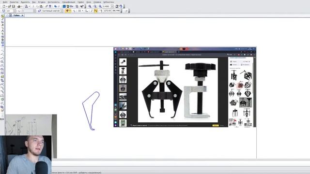 Чертим съёмник в КОМПАС 3D | Как работать в компасе? смотреть онлайн