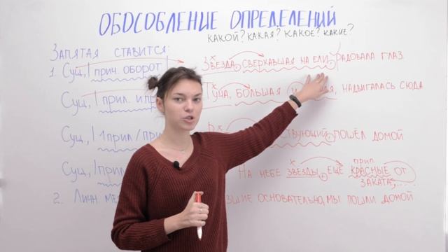 Обособленные определения. Когда нужно ставить запятые смотреть онлайн