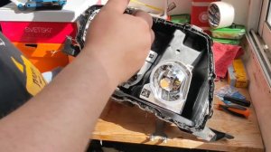 Паджеро 4 ремонт фары в домашних условиях .