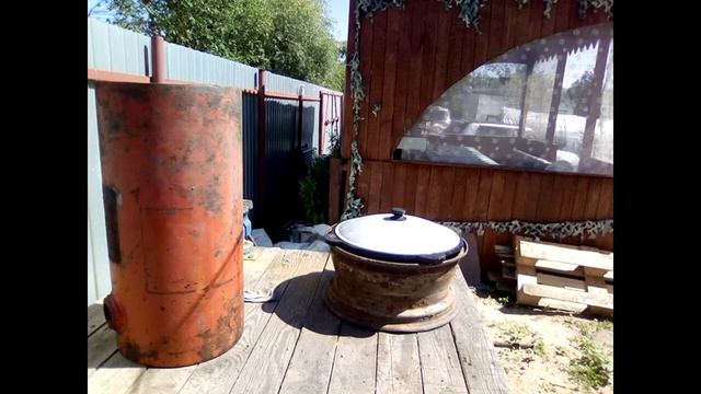 Печь для казана из металлолома, обзор, своими руками,дачные самоделки смотреть онлайн