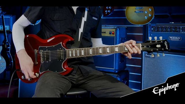 Epiphone SG Standard Heritage Cherry sound & review... смотреть онлайн