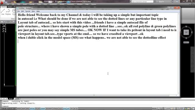 Why dotted lines not visible in Layout Tab? Use PSLTSCALE System variable смотреть онлайн