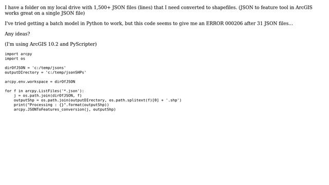 GIS: Batch JSON to Features help смотреть онлайн