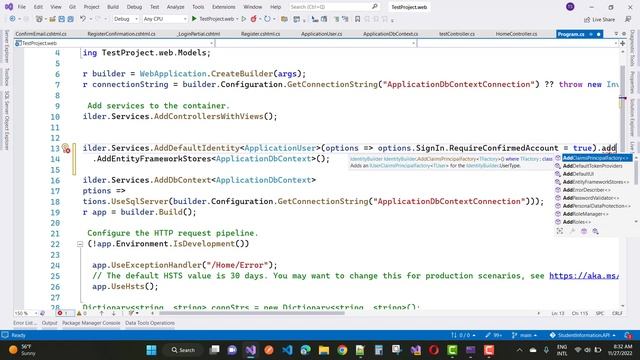 Unable To Resolve Service For Type 'Microsoft.AspNetCore.Identity.RoleManager`