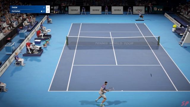 Dominic Thiem vs Stefanos Tsitsipas Full Match - Tennis World Tour 2 PC Gameplay смотреть онлайн