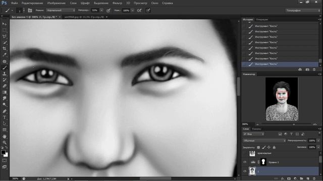 ретушь фото на памятник.Будни ретушера №31