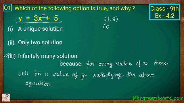 Class - 9th, Ex - 4.2, Q 1 (Linear Equation in Two Variable) Maths NCERT CBSE смотреть онлайн