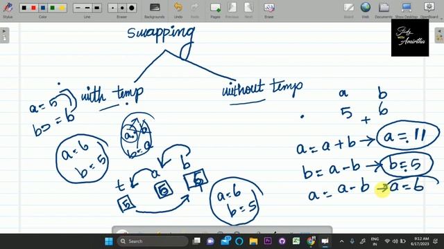 Swapping of two numbers with and without temporary variable l In python | python tutorials смотреть онлайн