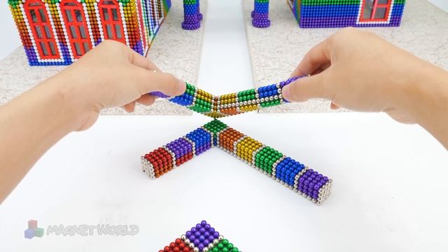 Satisfying And Relaxation With Manget Balls | Build Train Station Has Bell Tower For Hamster ASMR смотреть онлайн