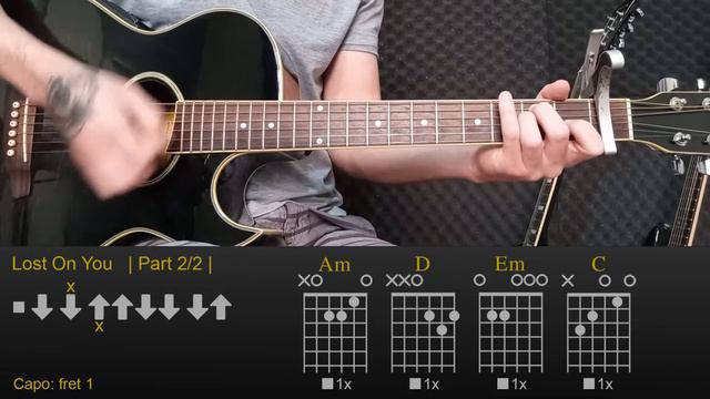 LP - Lost On You | Easy Guitar Lesson Tutorial with Chords/Tabs and Rhythm смотреть онлайн