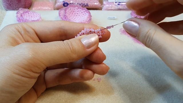 Beaded Necklace With Roses/Bead Necklace/DIY Necklace/Колье из бисера с розами/Колье/ЧАСТЬ 3