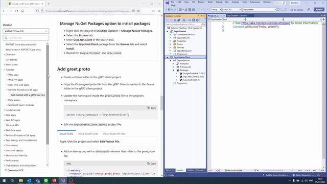 Creating gRPC client and server with asp.net core смотреть онлайн