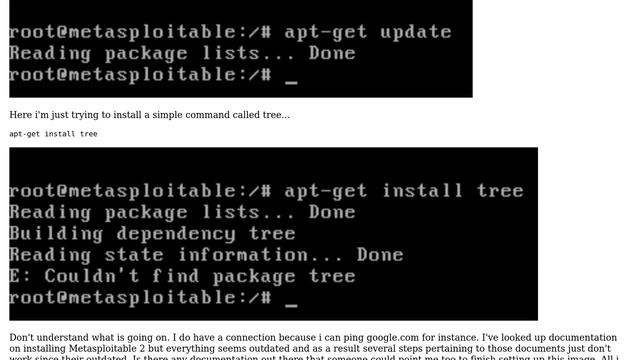Metasploitable_2 (Cannot issue apt-get to update or install any packages)? смотреть онлайн