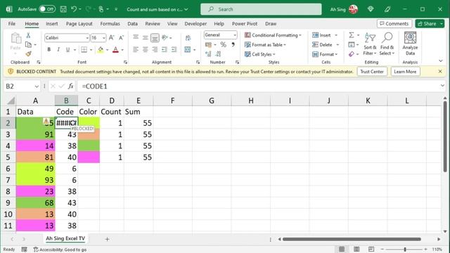 Count and sum based on colors in Excel смотреть онлайн