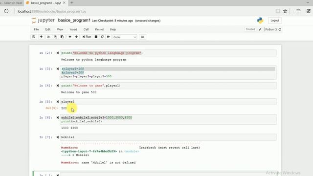 #2 Python Variables , Print Statement, Jupyter Notebook смотреть онлайн