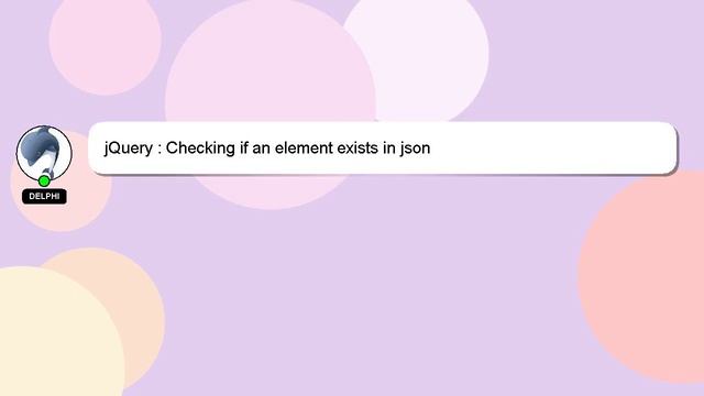 jQuery : Checking if an element exists in json смотреть онлайн