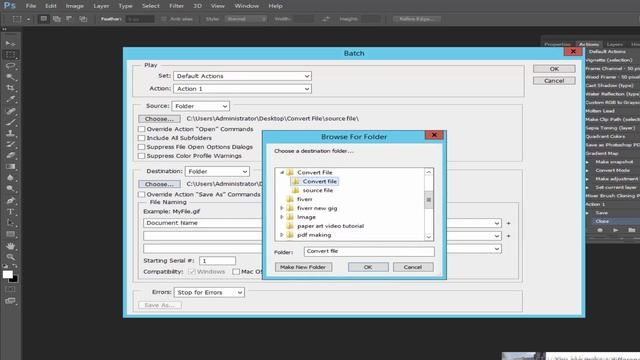 How to Convert Bulk Image PNG to JPG with Automate batch in Adobe Photoshop CS6 смотреть онлайн