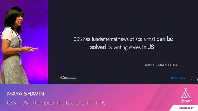 "CSS in JS - The good, The bad and The ugly" by Maya Shavin | JSCAMP 2019 смотреть онлайн