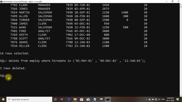 Oracle # 12 How IN and NOT IN works смотреть онлайн