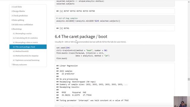 Lab3 (part 2B) Overfitting and optimism in prediction models: Bootstrap смотреть онлайн