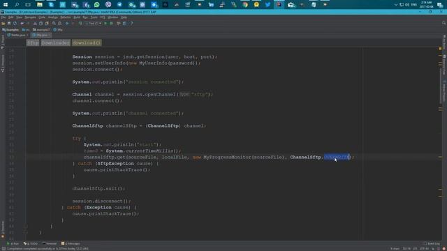 Скачивание и закачивание файла по SSH в Java смотреть онлайн