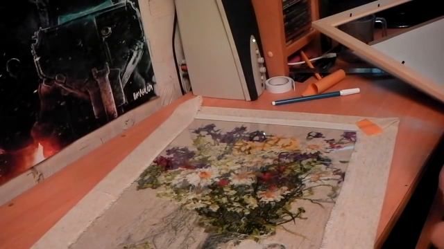 Оформляем сами вышивку в рамку с паспарту смотреть онлайн