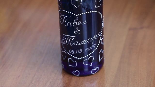 Кружевная роспись бутылки своими руками. Мастер-класс смотреть онлайн