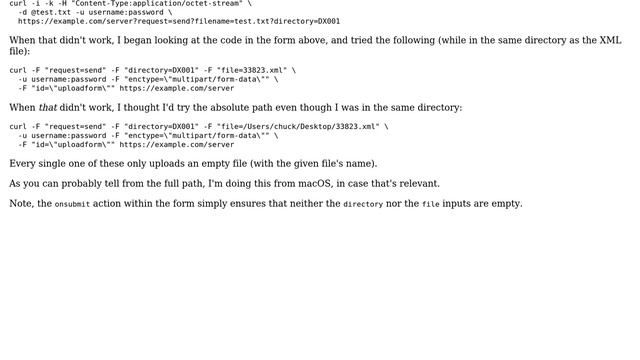 How can I upload a file using `curl` instead of the form? смотреть онлайн