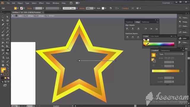 Star Logo in Adobe Illustrator | Lesson-2 | Gradient Tool + Object Expand | Pragya Upadhyay смотреть онлайн