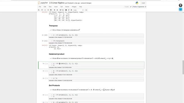 2.3 Deep Learning using Tensorflow - Linear Algebra смотреть онлайн