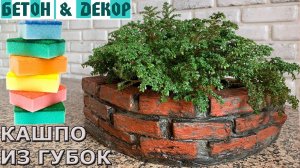 КАШПО ИЗ ГУБОК  И ЦЕМЕНТА СВОИМИ РУКАМИ / DIY