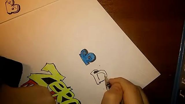 Рисуем граффити, буква "В" v.2 смотреть онлайн