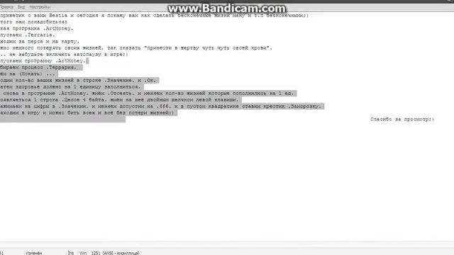 Как сделать жизни в террарии бесконечными;) смотреть онлайн
