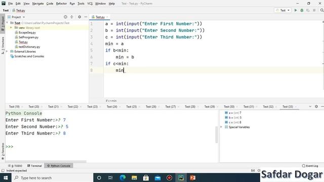 Find Minimum Number using Simple IF Statement in Python | Python Tutorial for Beginners смотреть онлайн