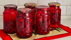 ??ВИШНЕВЫЙ КОМПОТ вкус, как из детства! ?Рецепт вкусного компота из вишни на зиму. ПРОСТОЙ рецепт