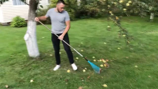 Обзор граблей GARDENA, тест на участке смотреть онлайн