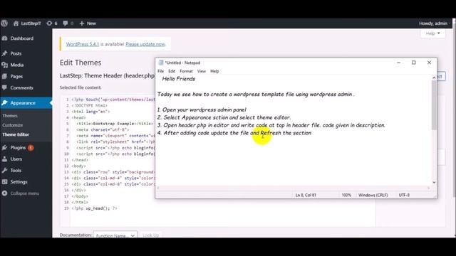 Create WordPress Page Templates Using Admin смотреть онлайн