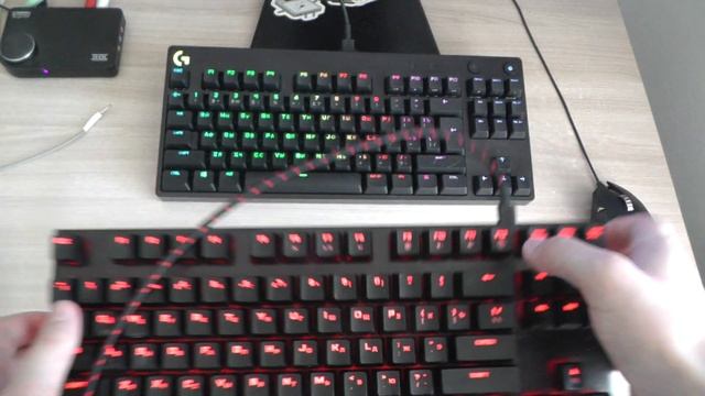 Сравнение механических клавиатур HyperX Alloy FPS PRo и Logitech G PRO Black смотреть онлайн
