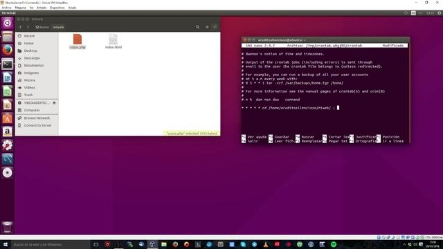 Programador de tareas en Ubuntu Server 15 (Crontab) смотреть онлайн