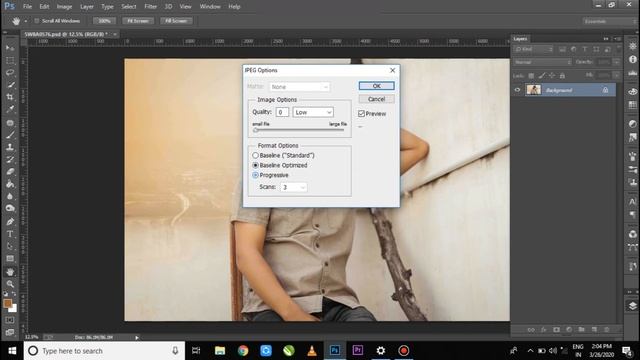 SAVE JPEG FROM PHOTOSHOP | DIF BW BASLINE & PROGRESSIVE JPEG | PHOTOSHOP TUTORIAL IN HINDI смотреть онлайн