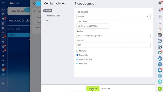 Automatización - Proceso de RPA: crear campos en Kanban | Bitrix24 смотреть онлайн