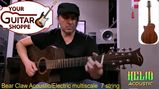 Helio Acoustic “Bear Claw” 7 string multiscale demo смотреть онлайн