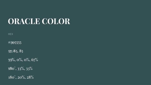Oracle color #395555 hex color - Green color - Warm color 395555 смотреть онлайн