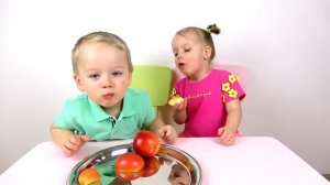 Gaby and Alex Learns colors and names of fruits  Educational video compilation for Children
