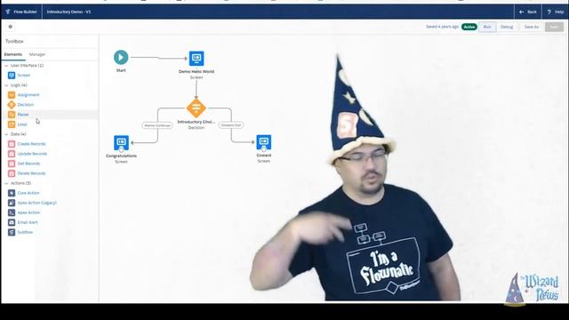 Lightning Flow Builder Overview Wizard Apprentice смотреть онлайн