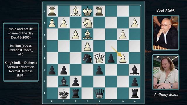 S Atalik vs Miles, 1993 || 100 Best Chess Games of the 20th Century смотреть онлайн