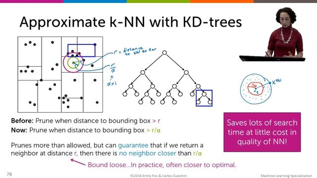 Approximate k-NN search using KD-trees - Machine Learning: Clustering & Retrieval смотреть онлайн
