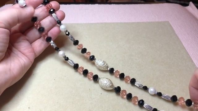 Часть 8 переделок бус для Ольги. Венецианские бусы и белые бусики. смотреть онлайн